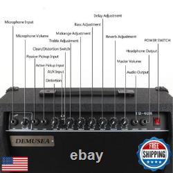 Demusea New 40W Electric Guitar Amplifier Amp 6.5'' Speacker 110-240V Voltage