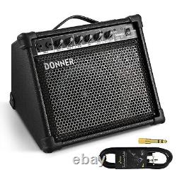 Donner 20W Piano Keyboard Amplifier 2 Chan Electronic Drum Electric Guitar Amp