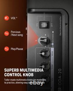 Donner DDA-20 Electric Drum Amplifier 20W 2 Channel Electric Piano Amp Gray