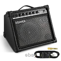 Donner DKA-20 20W 2 Channel Piano Keyboard Amplifier Electric Drum Guitar Amp