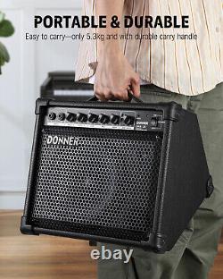 Donner DKA-20 20W 2 Channel Piano Keyboard Amplifier Electric Drum Guitar Amp