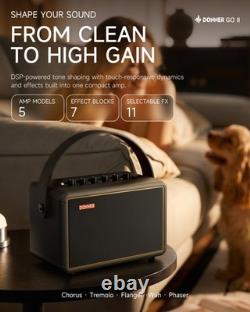 Donner GO II Rechargeable Guitar Amplifier 15W App Control USB-C Recording Black