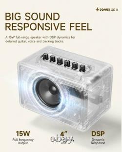 Donner GO II Rechargeable Guitar Amplifier 15W App Control USB-C Recording Black