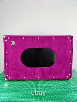 Dumble style 212 guitar amplifier speaker cabinet suede purple no speaker