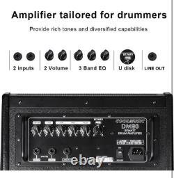 Electric Drum AMP 80-Watt Electronic Drum Amplifier DM80 Keyboard Speaker wit