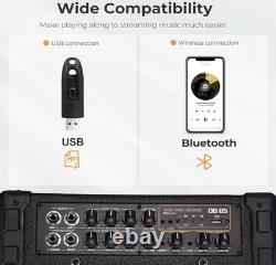 Electric Drum Amp 65W Wireless Professional Speaker 3 Band EQ USB Black Vangoa