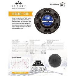 Eminence Legend 1258 12 Guitar Speaker 8ohm 75W RMS 100dB 1.5VC Replacement