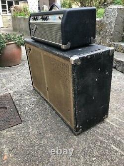 Fender 1967 drip-edge Silverface Bassman Head and Cab 60's Oxford Speakers