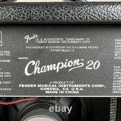 Fender Champion 20 20-Watt Electric Guitar Amplifier Black with Power Cord