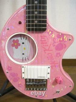 Fernandez Hello Kitty Guitar with Built-in Amplifier and Speakers ZO-3