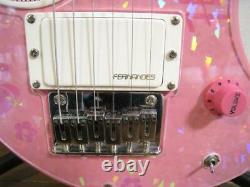 Fernandez Hello Kitty Guitar with Built-in Amplifier and Speakers ZO-3