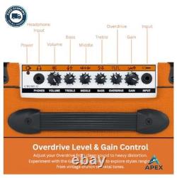 Guitar Combo Amp 12W 6 Inch Speaker Dual Gain Controls Master Volume