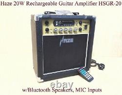 Haze 20W Rechargeable Guitar Amplifier withBluetooth Speakers, MIC Inputs HSGR-20