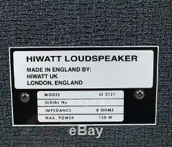 Hiwatt SE2121F 150W 2x12 Guitar Speaker Cabinet 8 Ohms, 150 Watts, 2 12 Fane