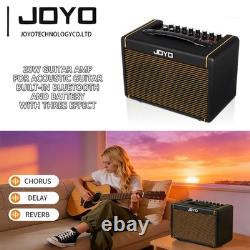 JOYO 20W Acoustic Guitar Amp Built-in Bluetooth and Battery with Rever Chorus