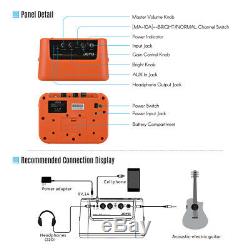 JOYO Portable Electric Guitar Amplifier Speakers Amp 10W Ukulele+Dual Ch G6Z0