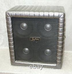 Kustom TR410 4x10 guitar cabinet with Jensen speakers in silver sparkle