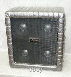 Kustom TR410 4x10 guitar cabinet with Jensen speakers in silver sparkle