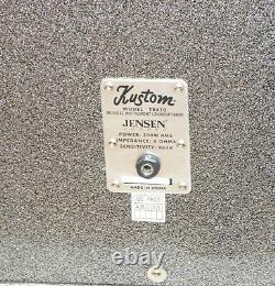 Kustom TR410 4x10 guitar cabinet with Jensen speakers in silver sparkle