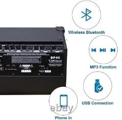 Lightweight 3-Channel Battery-Powered Guitar Amplifier with Bluetooth & Reverb