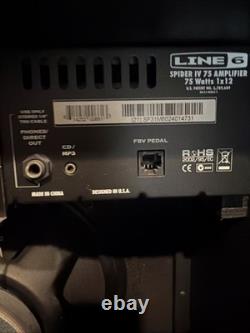 Line 6 Spider IV 75 Modeling 75W Guitar Combo Amplifier And Cables With Guide
