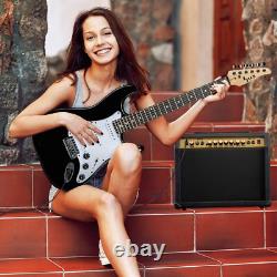 LyxPro 40W Electric Guitar Amp, Guitar Amplifier WithBuilt-In Speaker Black