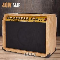 LyxPro 40W Electric Guitar Amp, Guitar Amplifier WithBuilt-In Speaker Natural