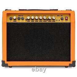 LyxPro 40W Electric Guitar Amp, Guitar Amplifier WithBuilt-In Speaker, Sunburst