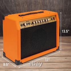 LyxPro 40W Electric Guitar Amp, Guitar Amplifier WithBuilt-In Speaker, Sunburst