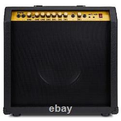 LyxPro 60W Electric Guitar Amp, Guitar Amplifier WithBuilt-In Speaker, Black