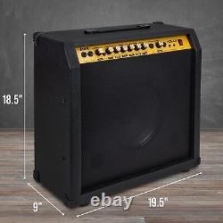 LyxPro 60W Electric Guitar Amp, Guitar Amplifier WithBuilt-In Speaker, Black