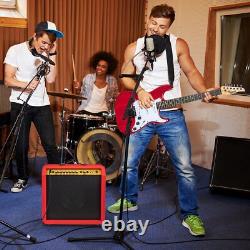 LyxPro 60W Electric Guitar Amp, Guitar Amplifier WithBuilt-In Speaker Red