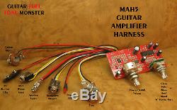 MAH5 Twin Cigar Box Guitar Amp Amplifier Kit 5W Overdrive MP3 HDPH 3.4 Speakers