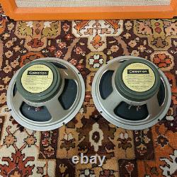 Matched Pair 2x Vintage 1969 Celestion G12M 25w T1511 Greenback 12 Speakers