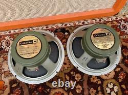 Matched Pair Vintage 1973 Celestion G12H 30w T1969 12 Greenback Speakers 12ohms