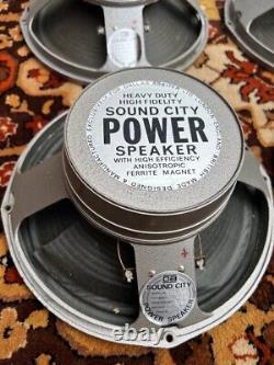 Matched Quad 4x Vintage 1971 Sound City Fane 122190 40w 15ohm 12 Speakers 1970s