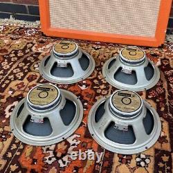 Matched Quad 4x Vintage 1975 Celestion G12S 20w 8ohm T1416 12 Speakers Original