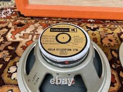 Matched Quad 4x Vintage 1975 Celestion G12S 20w 8ohm T1416 12 Speakers Original