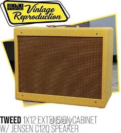 Mojotone Tweed 1x12 Extension Cabinet With Jensen C12Q Speaker