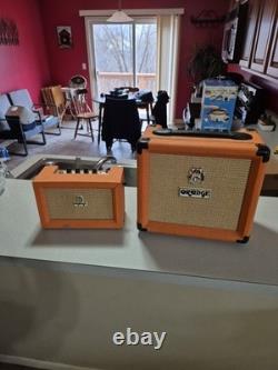 Orange Stereo Micro Crush Pix Cr6s Guitar Amp And Orange Crush 12 Amplifier