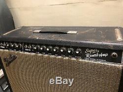 Original 1965 Fender Super Reverb Blackface Amp with Jensen P10Q Speakers