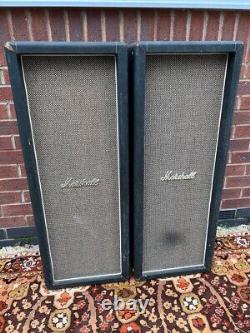 Pair 2x Vintage 1969 Marshall 2×12 Columns Celestion T1221 G12M Speakers 1960s