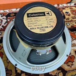 Pair 2x Vintage 1975 Celestion Blackback G12H 30w 16ohm T1217 12 Speaker 1970s