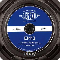 Pair Eminence Legend EM12 12 8 Ohm Replacement Bass Guitar Speaker