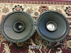 Pair of Vintage CLETRON 12 Speakers 4 ohm Guitar Amplifier Ribbed Whizzer