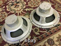 Pair of Vintage CLETRON 12 Speakers 4 ohm Guitar Amplifier Ribbed Whizzer