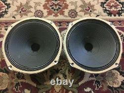 Pair of Vintage CTS 10 Speakers Guitar Amplifier Ribbed Cone