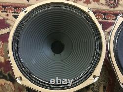 Pair of Vintage CTS 10 Speakers Guitar Amplifier Ribbed Cone
