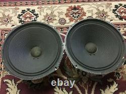 Pair of Vintage CTS 12 Speakers 8 Ohms Guitar Amplifier Ribbed Cone Dark Tone