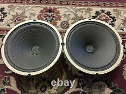 Pair of Vintage Heppner 10 Speakers Guitar Amplifier Ribbed Smooth Cone